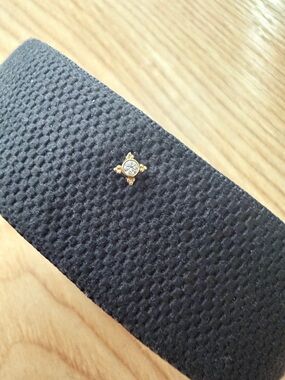 Mini Kandy Threadless End BVLA 14K Yellow Gold White CZ